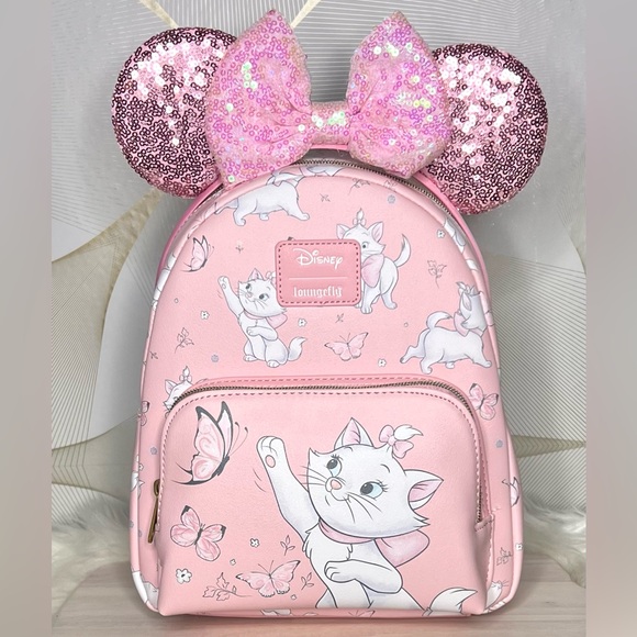 •SOLD• Loungefly Disney The Aristocats Marie Butterfly Mini Backpack Bonus Ears - Picture 1 of 5